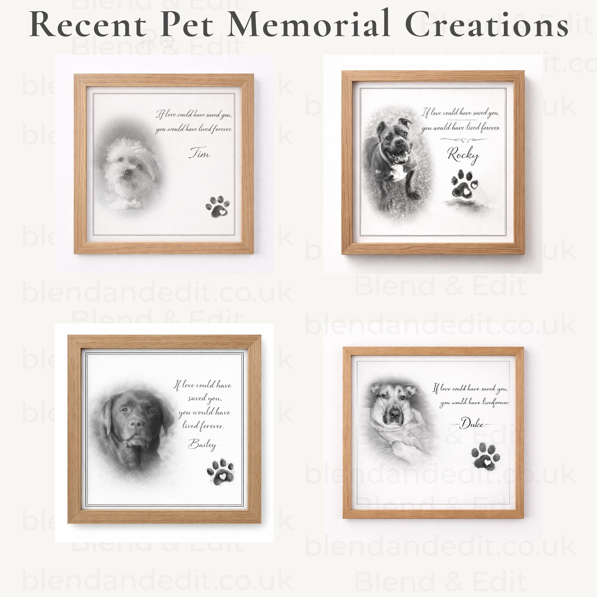 Customised Pet Portrait, Personalised Pet Memorial Print, Luxury Pet Artwork