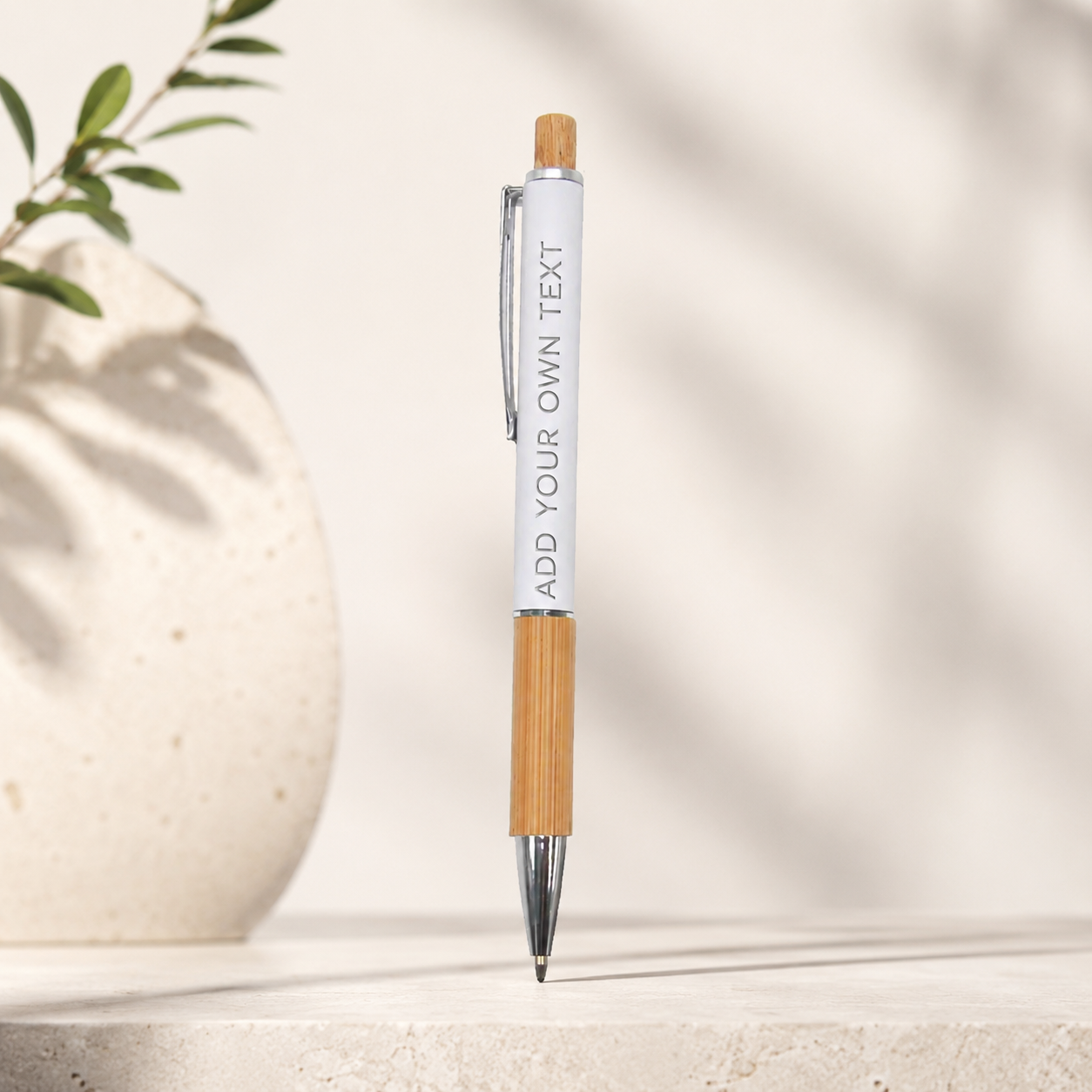 Personalised Engraved Bamboo Ballpoint Pen | Custom Name Pen | Eco Friendly Gift