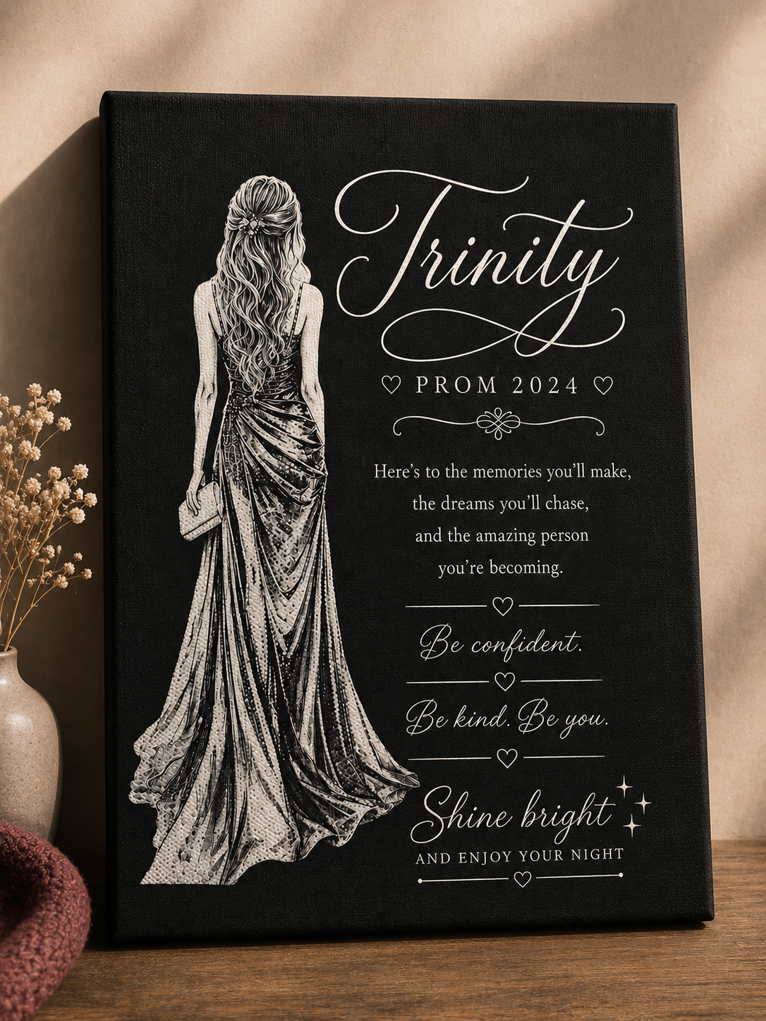 Custom Laser Engraved Prom Canvas | Created From Your Photos