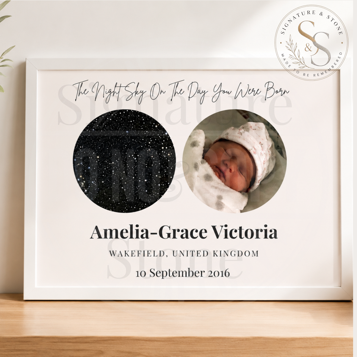 Personalised Night Sky Birth Print, Baby Star Map Print, Custom Newborn Keepsake
