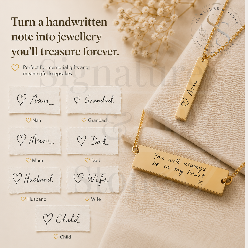Collier Personnalisé Écriture Manuscrite, Collier Barrette Gravé Personnalisé, Cadeau Souvenir