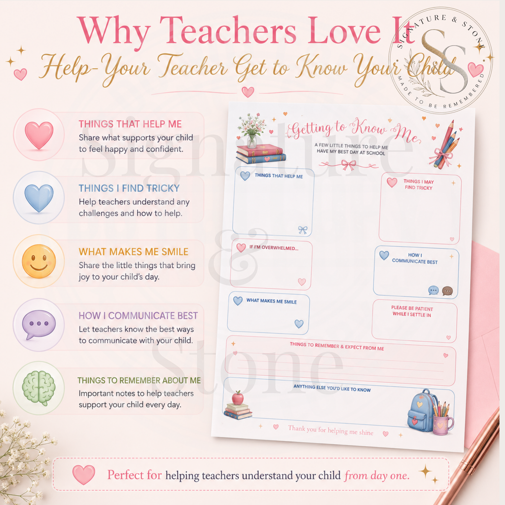 Personalised "Getting To Know Me" School Sheet | Digital Download | Pay What You Can