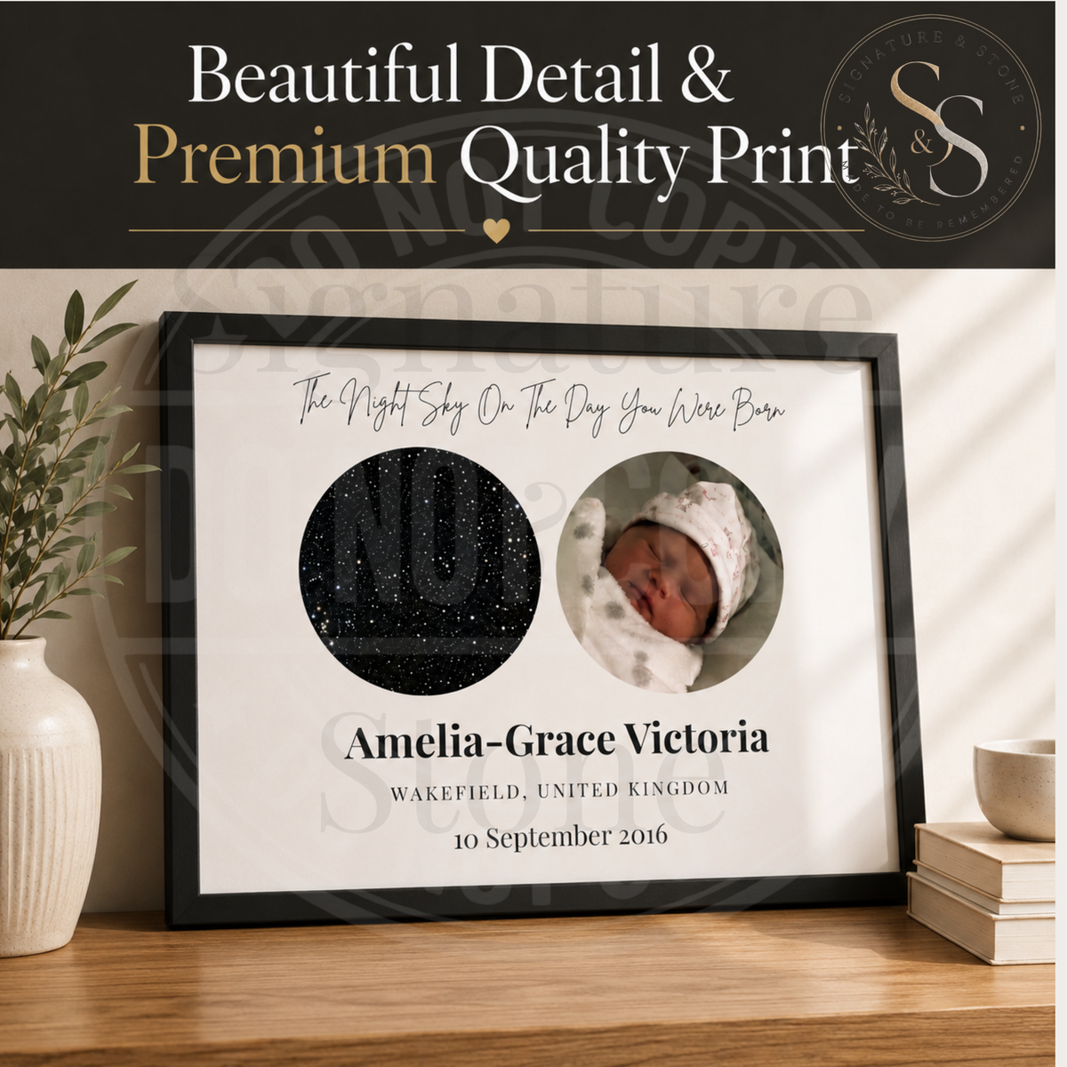 Personalised Night Sky Birth Print, Baby Star Map Print, Custom Newborn Keepsake