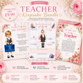 Personalised School Starter Bundle | Teacher Gift & School Information Pack | Printed School Keepsake Set | Custom Child Illustration