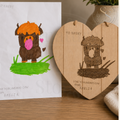 Souvenir personnalisé d'œuvre d'art d'enfant, plaque en bois gravée sur mesure, cadeau de dessin d'enfant