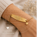 Bracelet jonc gravé personnalisé en écriture manuscrite, Bijou personnalisé gravé