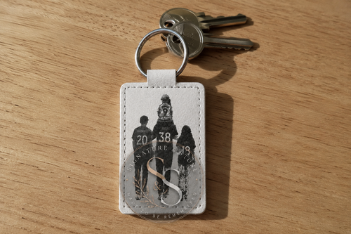 Personalised Football Shirt Leather Keepsake Keyring
