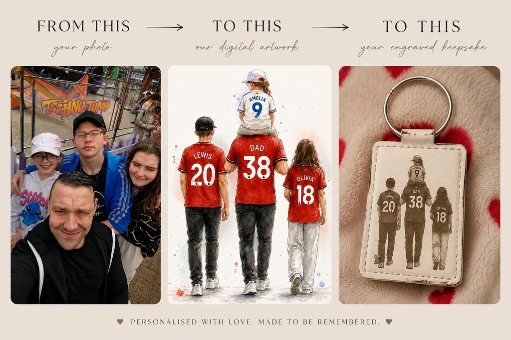 Personalised Football Shirt Leather Keepsake Keyring