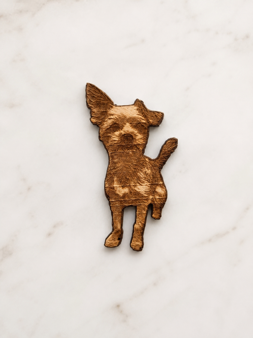 Custom Wooden Dog Magnet From Photo | Personalized Pet Portrait Fridge Magnet | Laser Engraved Pet Memorial Gift