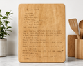 Personalised Handwritten Recipe Engraved Wooden Chopping Board | Custom Family Recipe Keepsake Gift