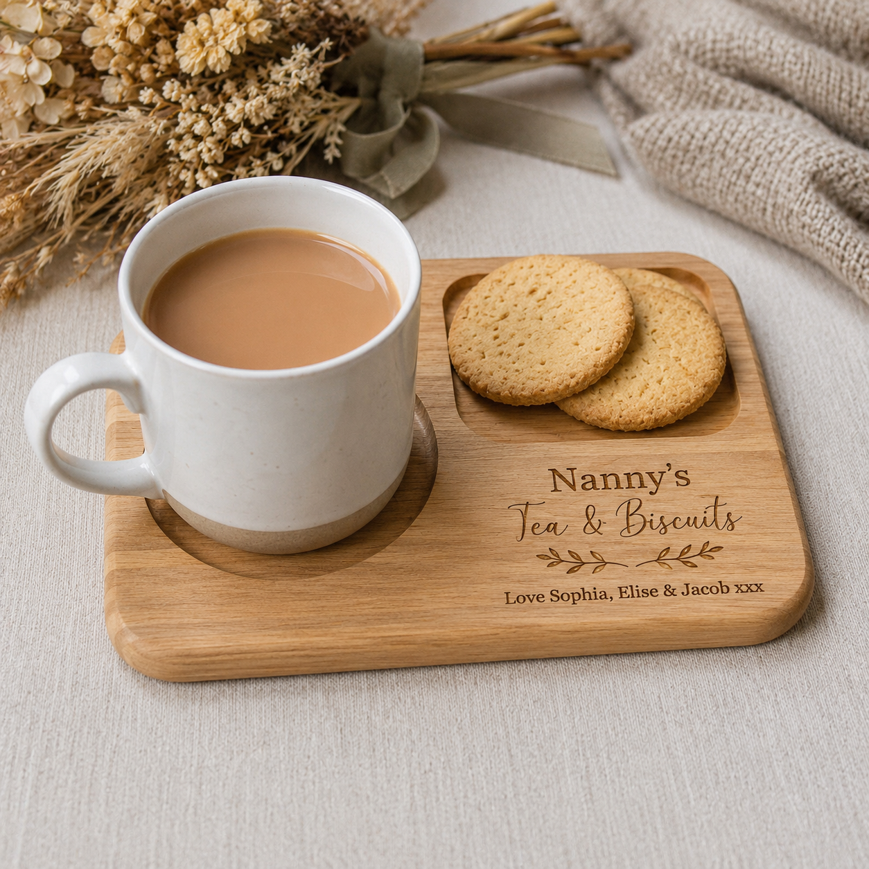 Personalised Tea & Biscuit Board