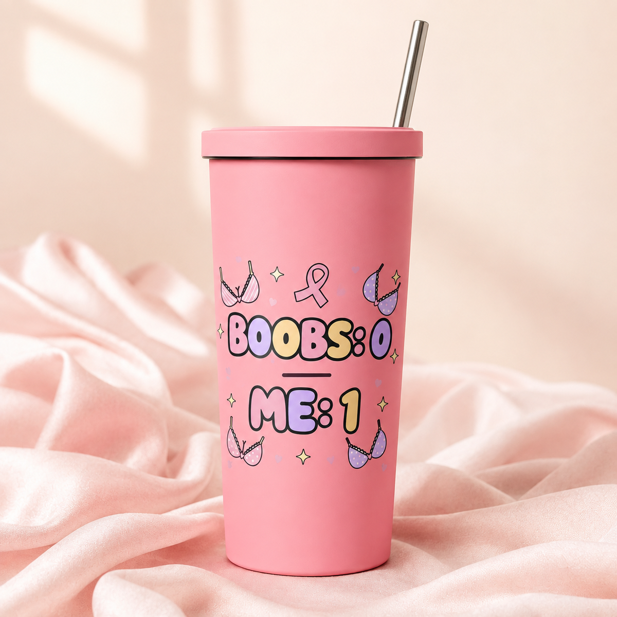 Boobs 0, Me 1 | 20oz Survivor Tumbler product image