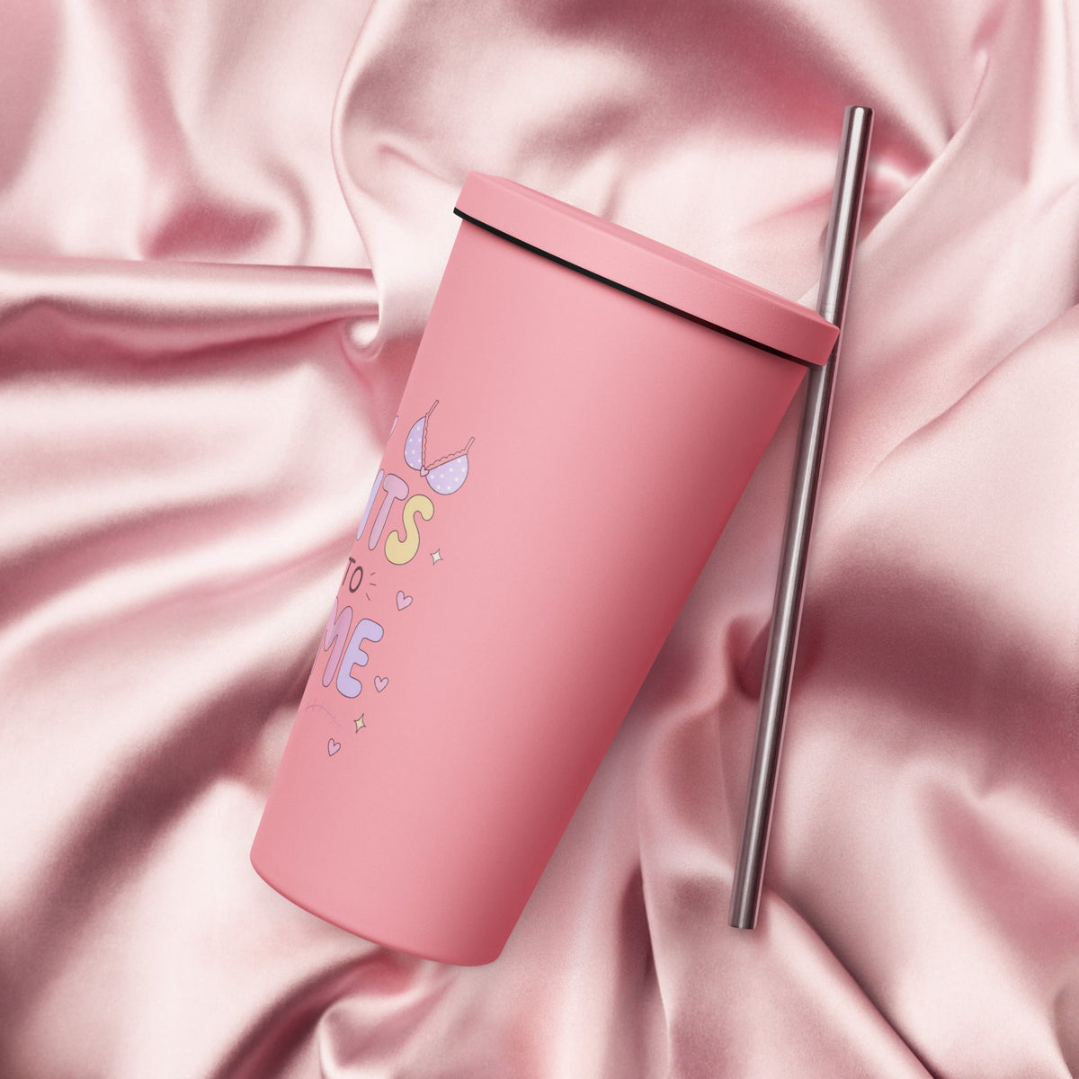 My Tits Tried to Kill Me - Breast Cancer Awareness 20oz Skinny Tumbler with Straw