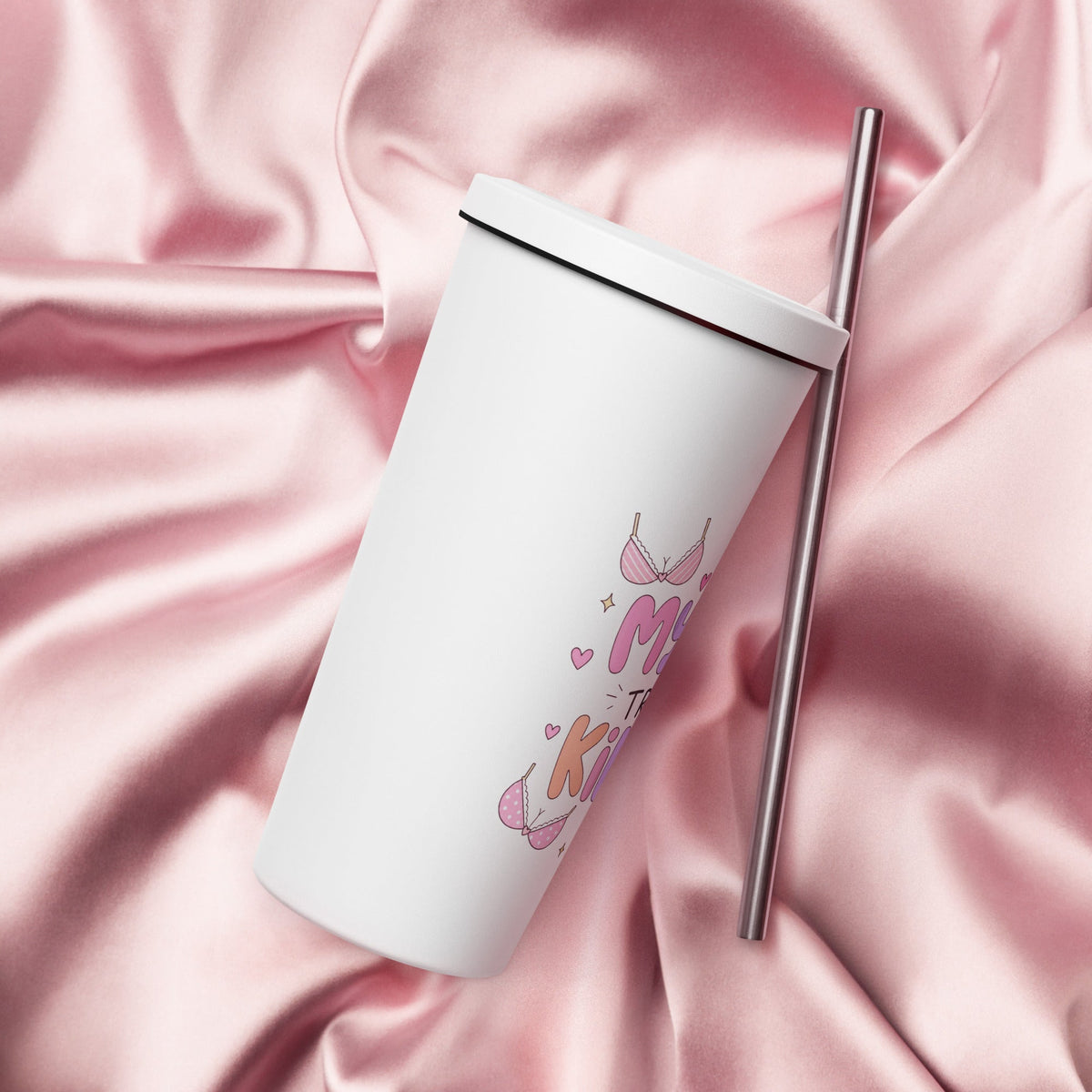 My Tits Tried to Kill Me - Breast Cancer Awareness 20oz Skinny Tumbler with Straw