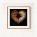 Elegant exclusive iris eye portrait, unique digital luxury art piece