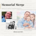Personalised Memorial Photo Merge – Watercolour Print