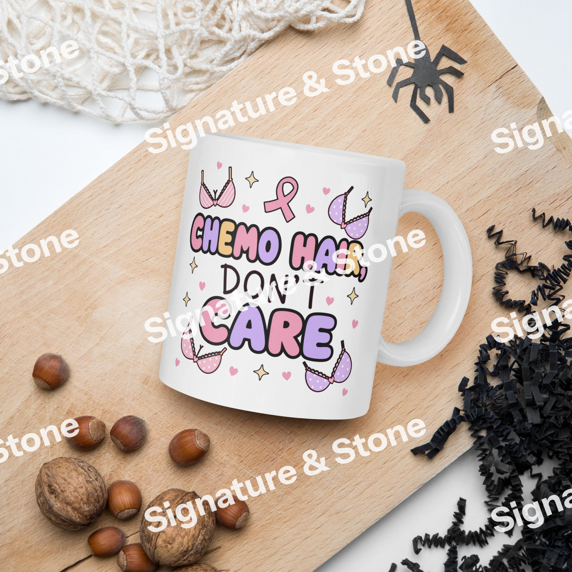 Chemo Hair Don't Care Breast Cancer Survivor Coffee Mug