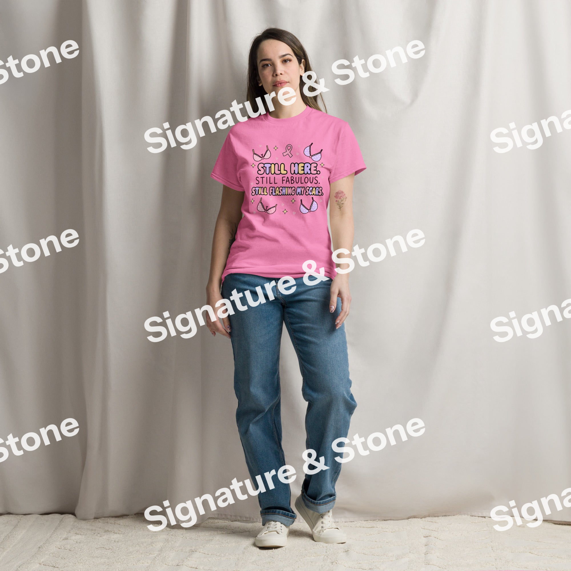 Still Here Still Fabulous Still Flashing My Scars Breast Cancer Survivor T Shirt