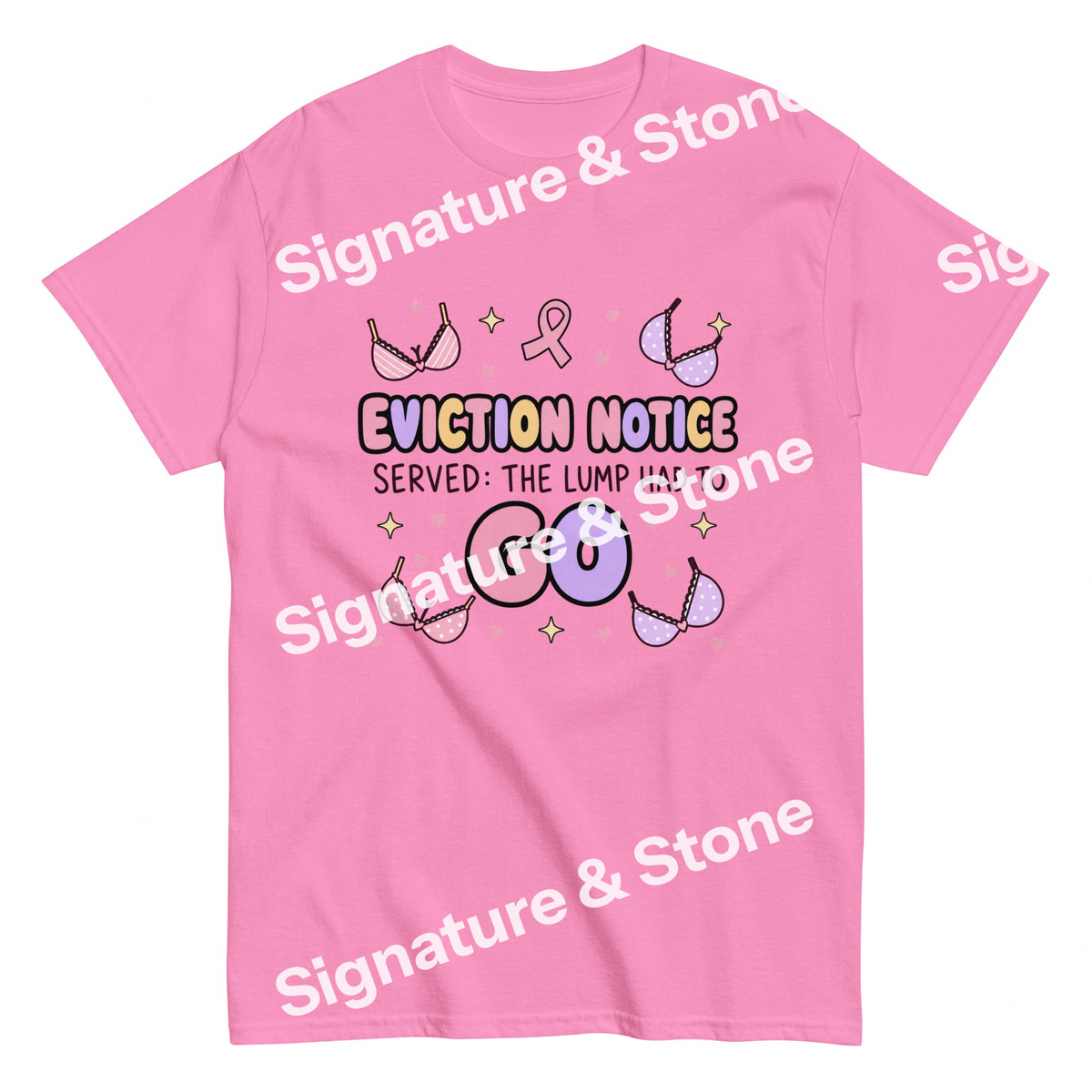Eviction Notice The Lump Had to Go Funny Breast Cancer Survivor T Shirt