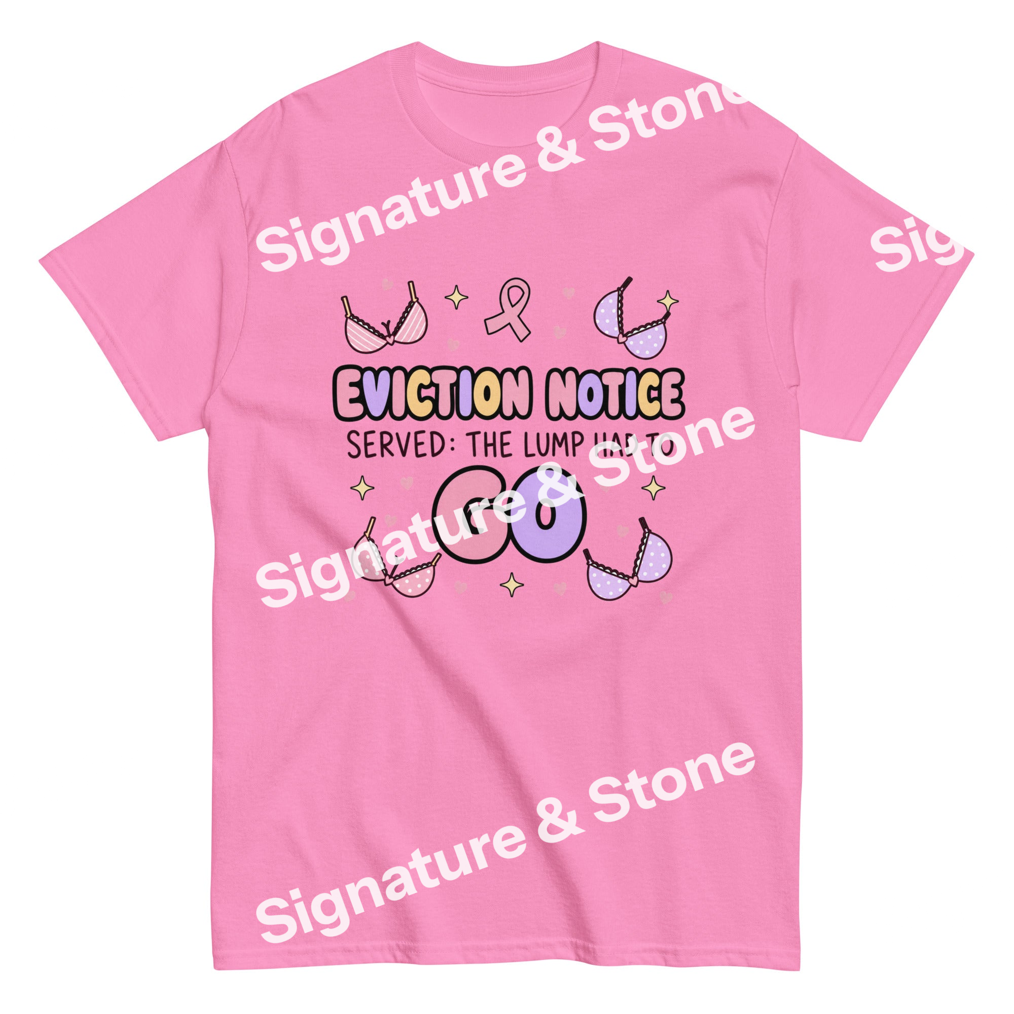 Eviction Notice The Lump Had to Go Funny Breast Cancer Survivor T Shirt