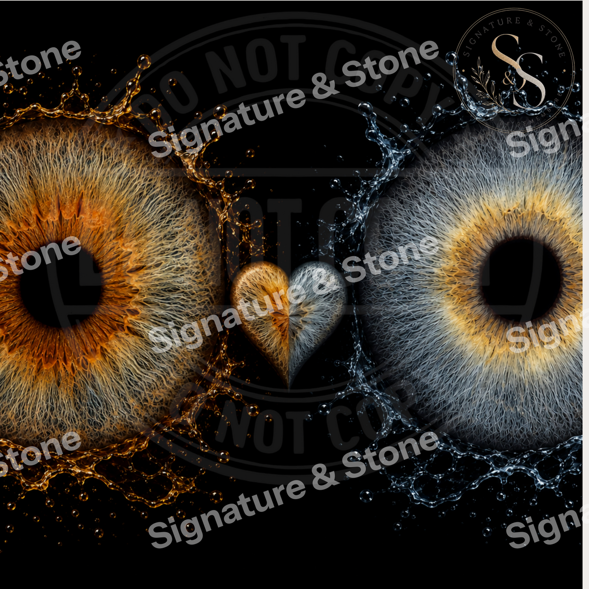 Personalised Family Iris Print, Custom Eye Portrait, Framed or Unframed Wall Art
