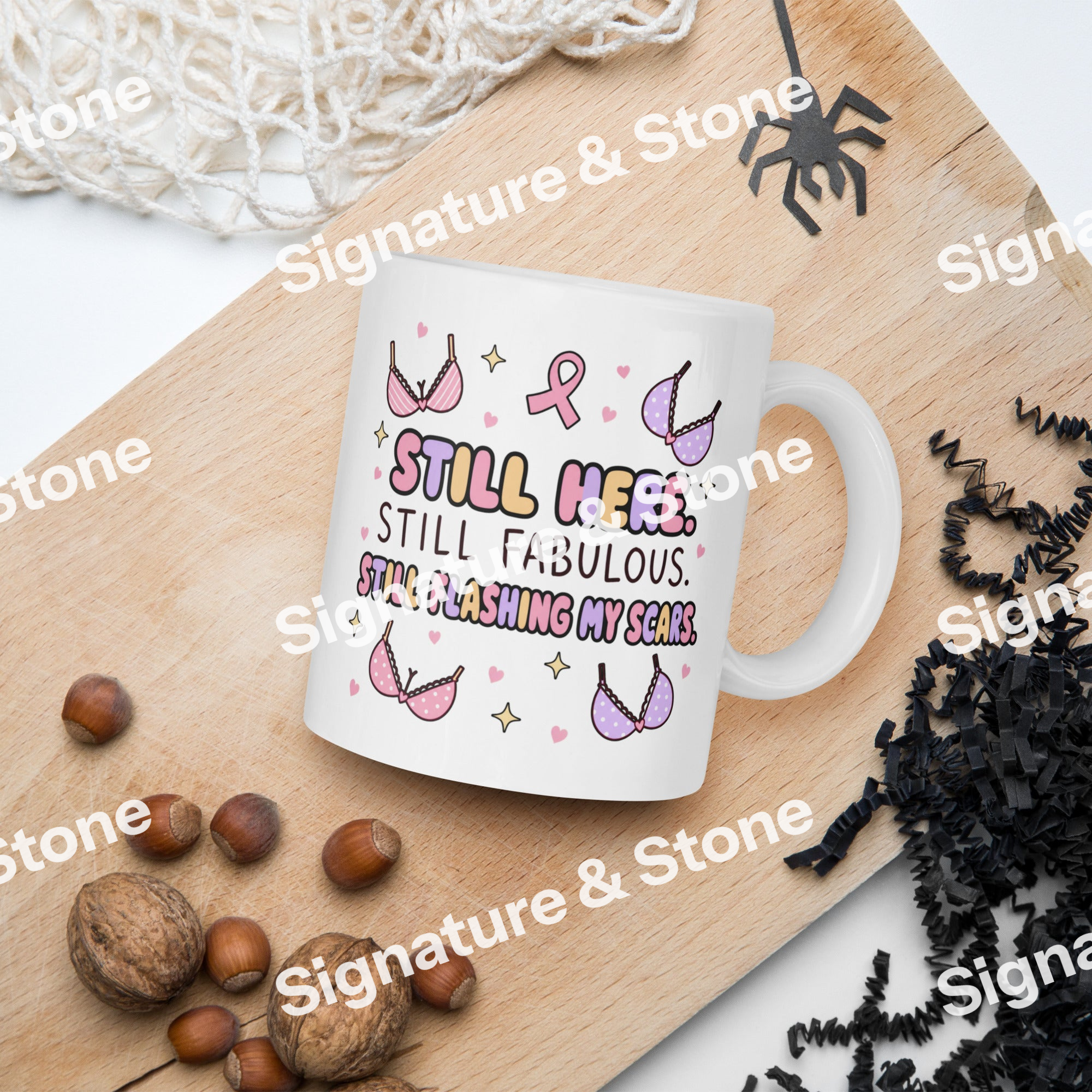 Still Here Still Fabulous Still Flashing My Scars Breast Cancer Survivor Coffee Mug