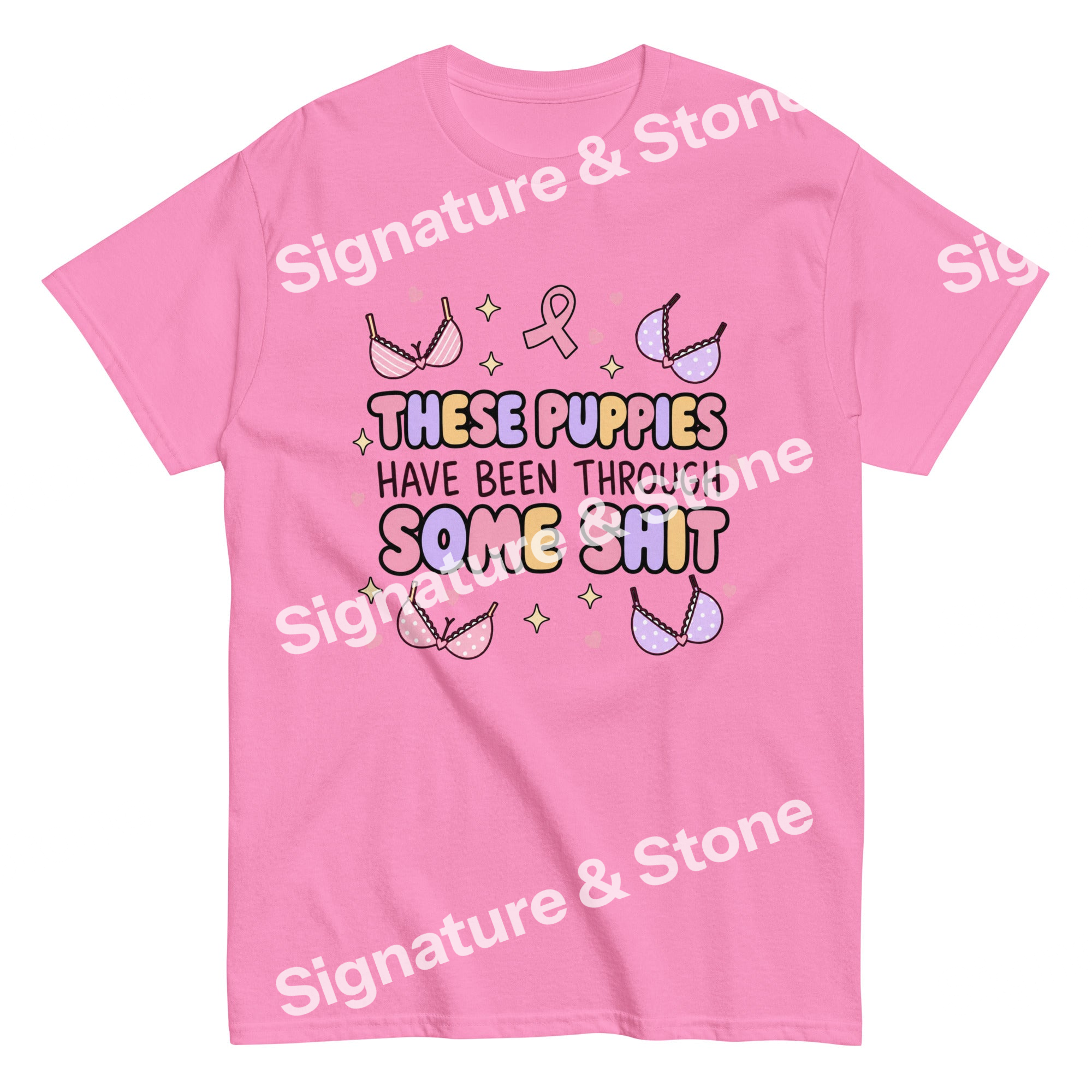 These Puppies Have Been Through Some Shit Funny Breast Cancer Survivor T Shirt
