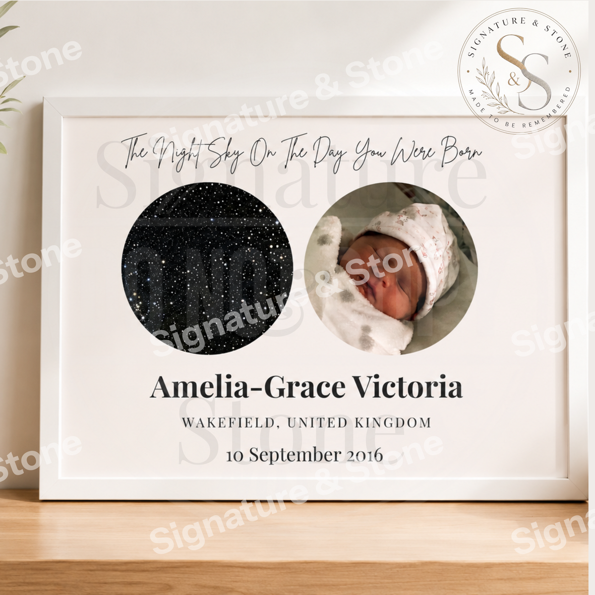 Personalised Night Sky Birth Print, Baby Star Map Print, Custom Newborn Keepsake