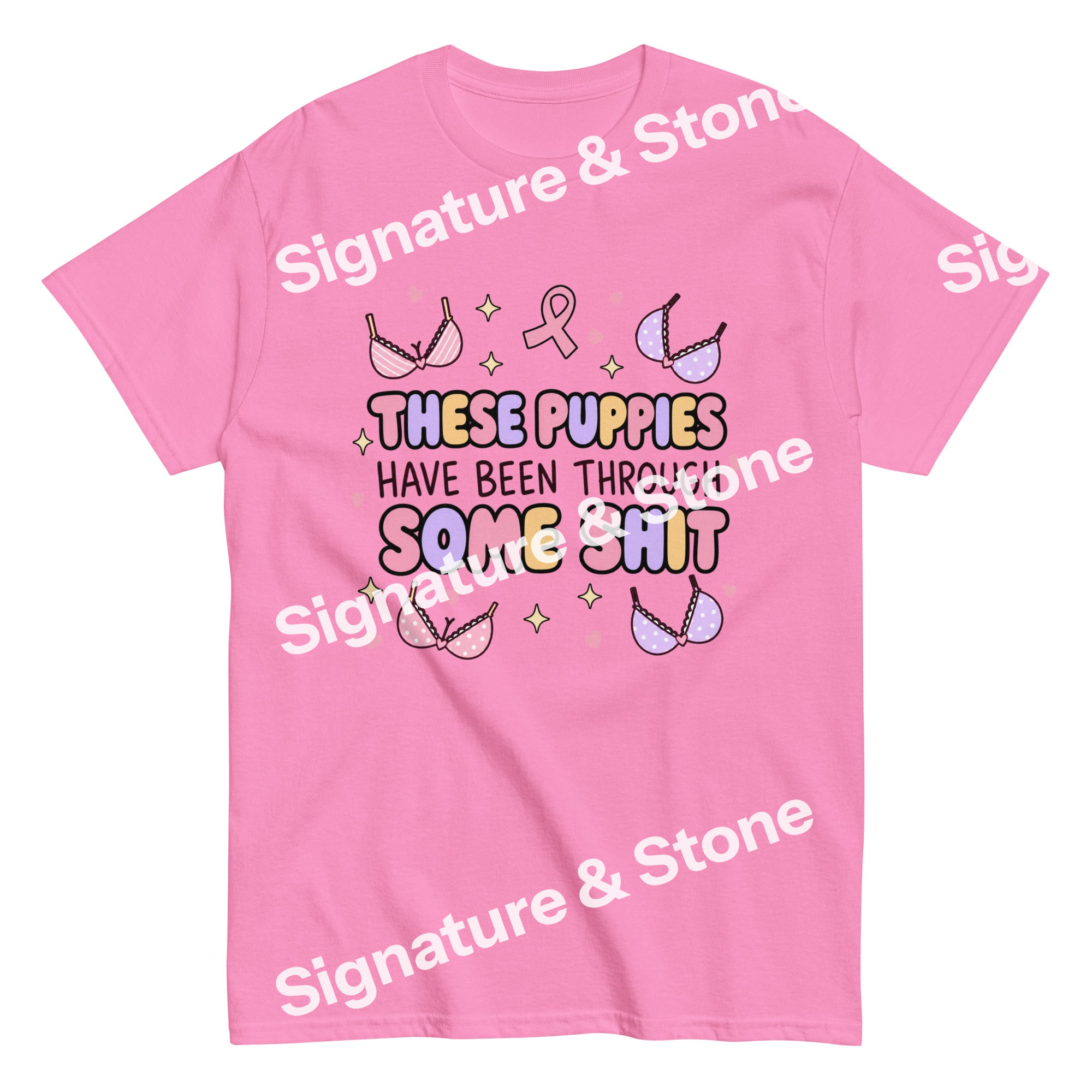 These Puppies Have Been Through Some Shit Funny Breast Cancer Survivor T Shirt