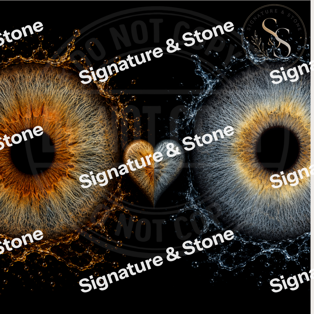 Watermarked - Personalised Family Iris Print, Custom Eye Portrait, Framed or Unframed Wall Art