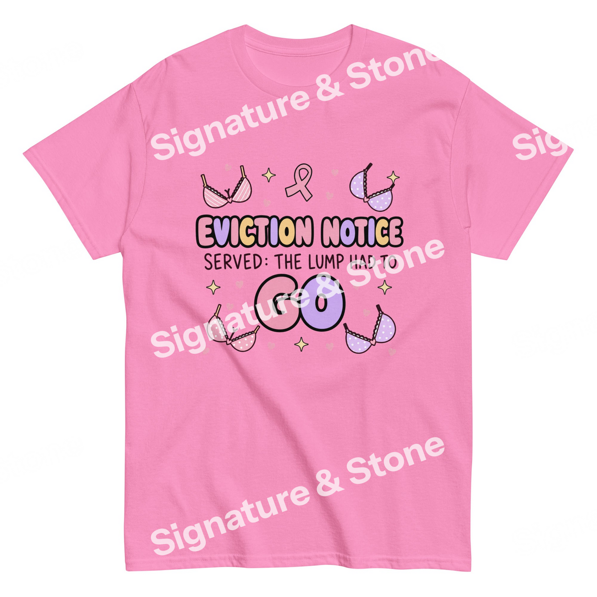 Eviction Notice The Lump Had to Go Funny Breast Cancer Survivor T Shirt