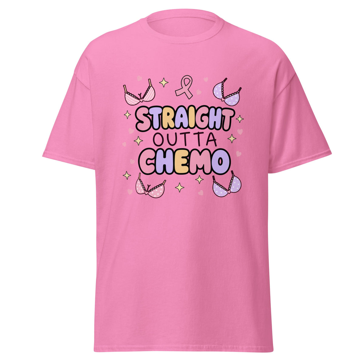 Straight Outta Chemo Funny Breast Cancer Survivor T Shirt