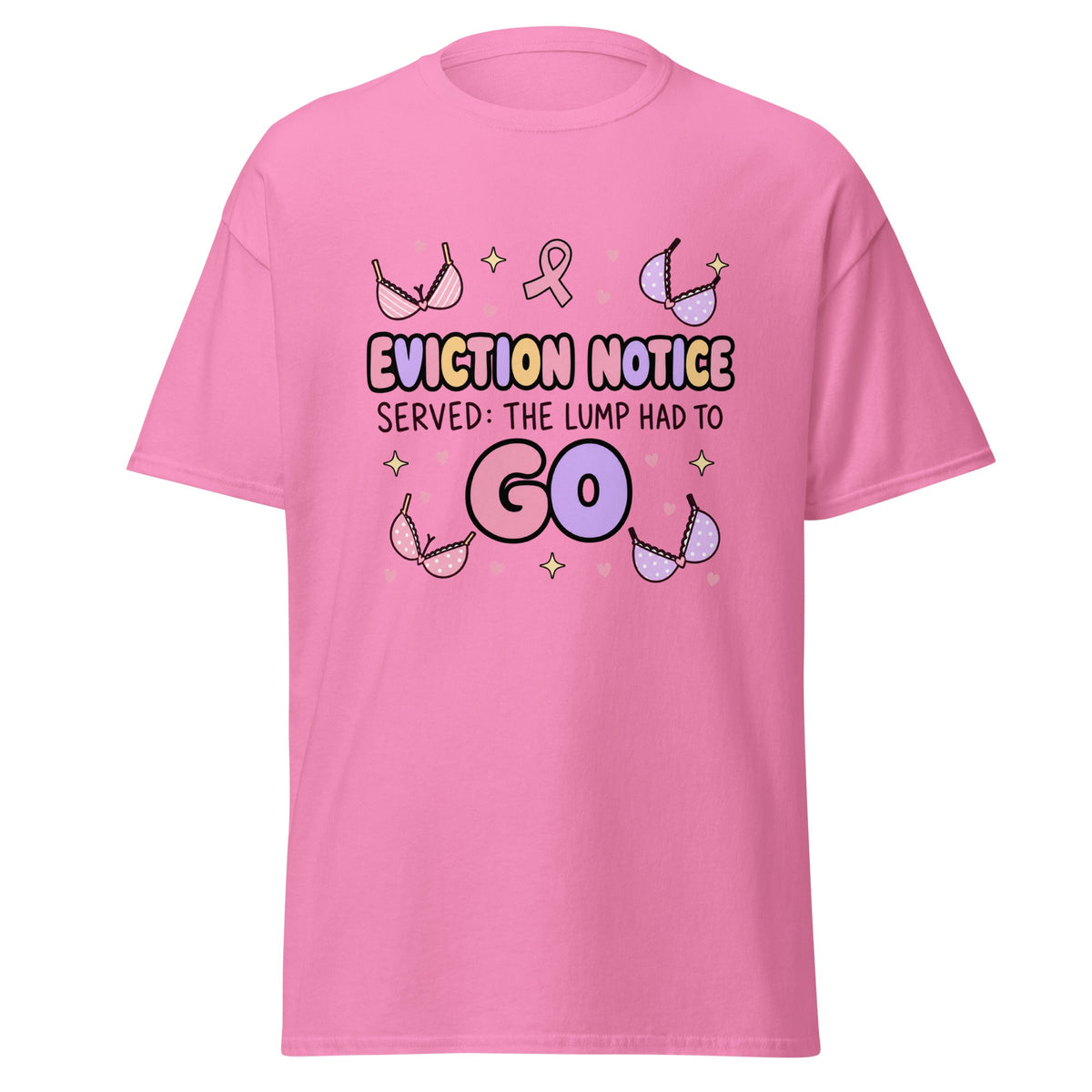 Eviction Notice The Lump Had to Go Funny Breast Cancer Survivor T Shirt