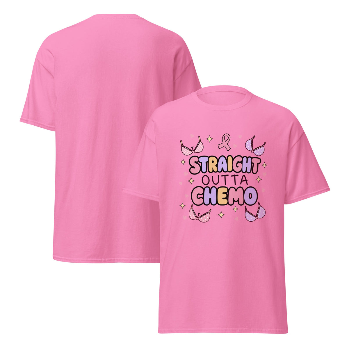 Straight Outta Chemo Funny Breast Cancer Survivor T Shirt