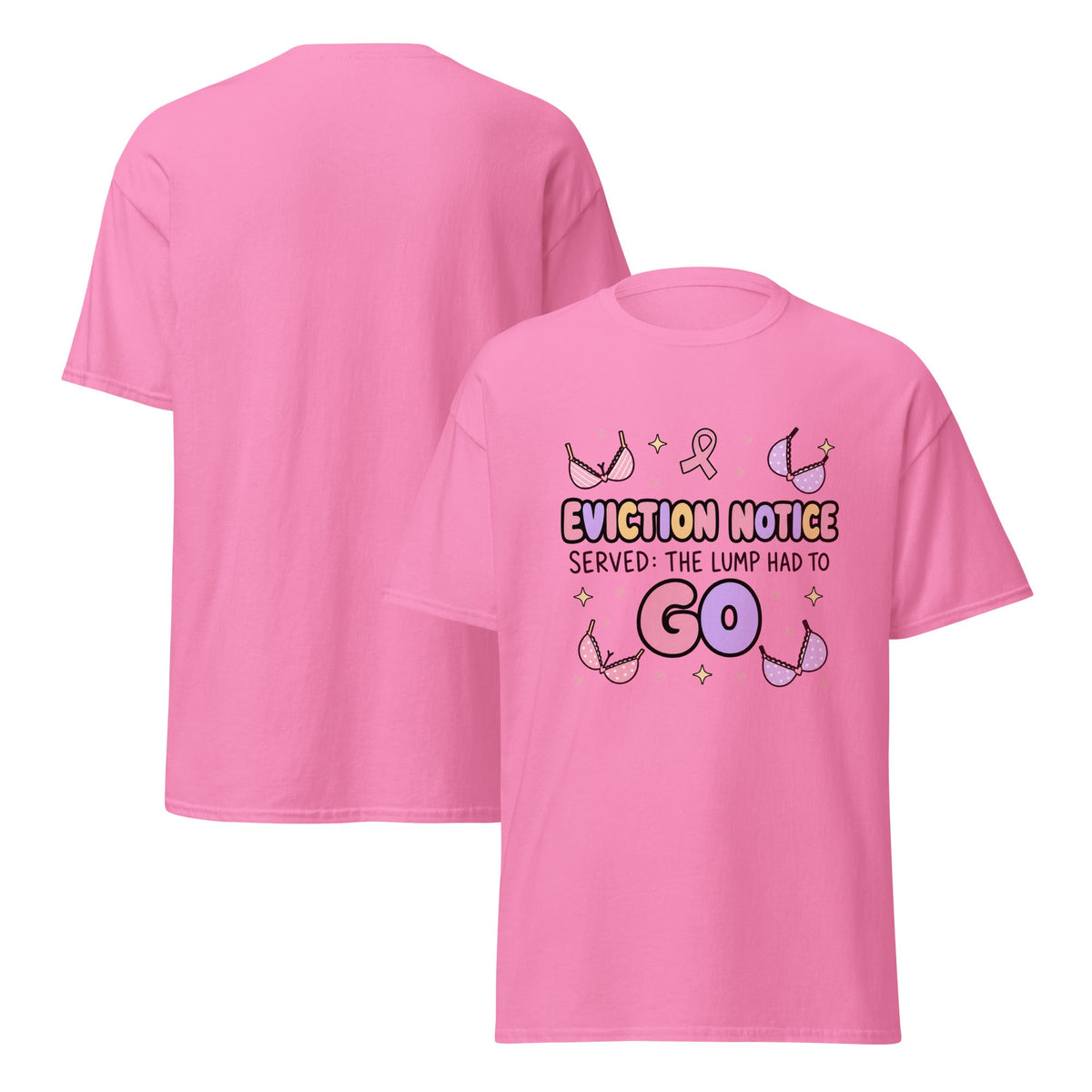 Eviction Notice The Lump Had to Go Funny Breast Cancer Survivor T Shirt