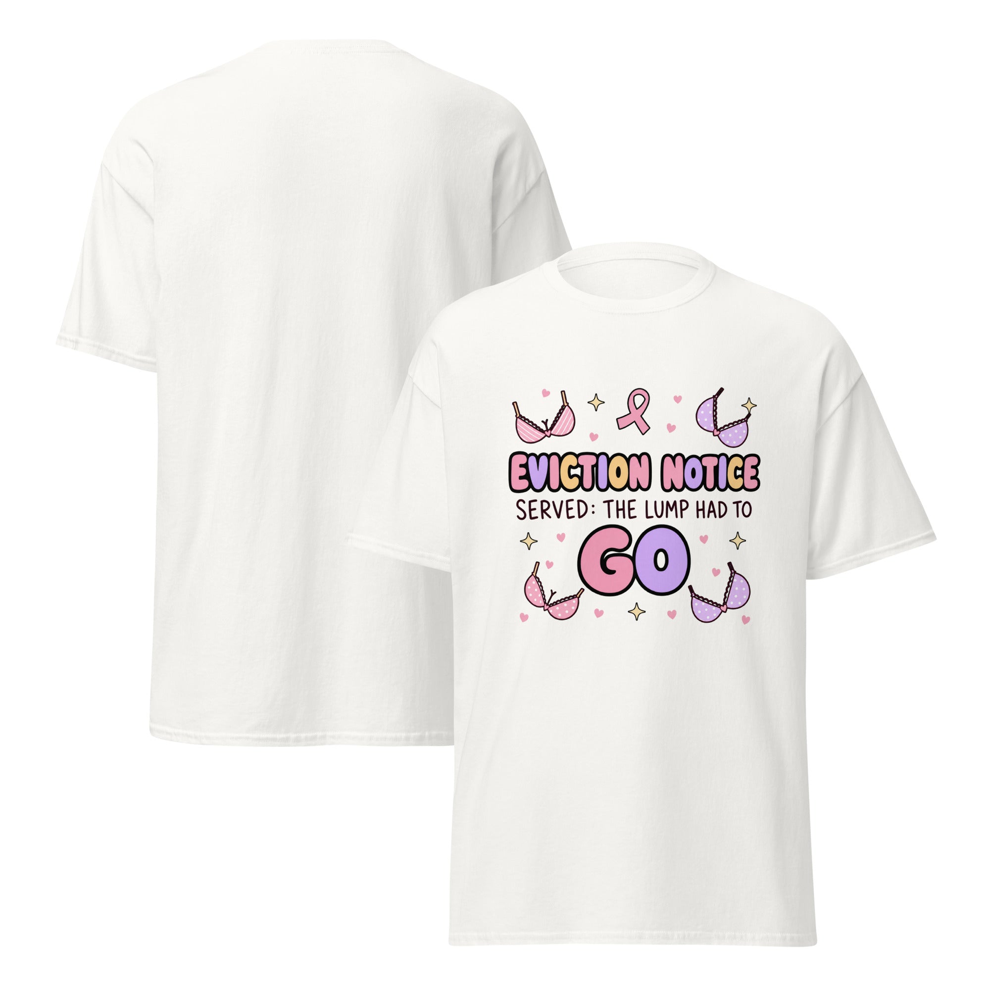 Eviction Notice The Lump Had to Go Funny Breast Cancer Survivor T Shirt